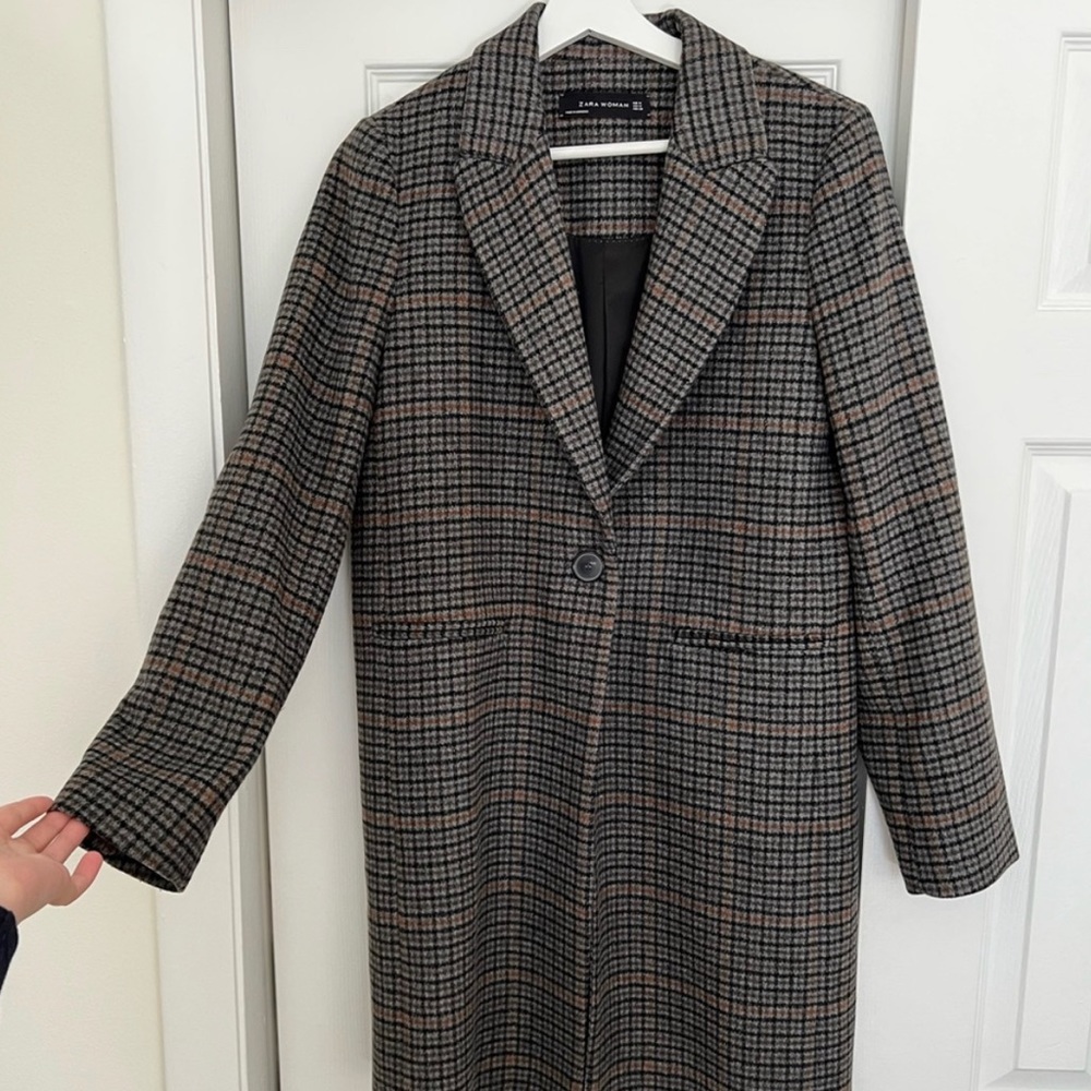 Zara Plaid Coat